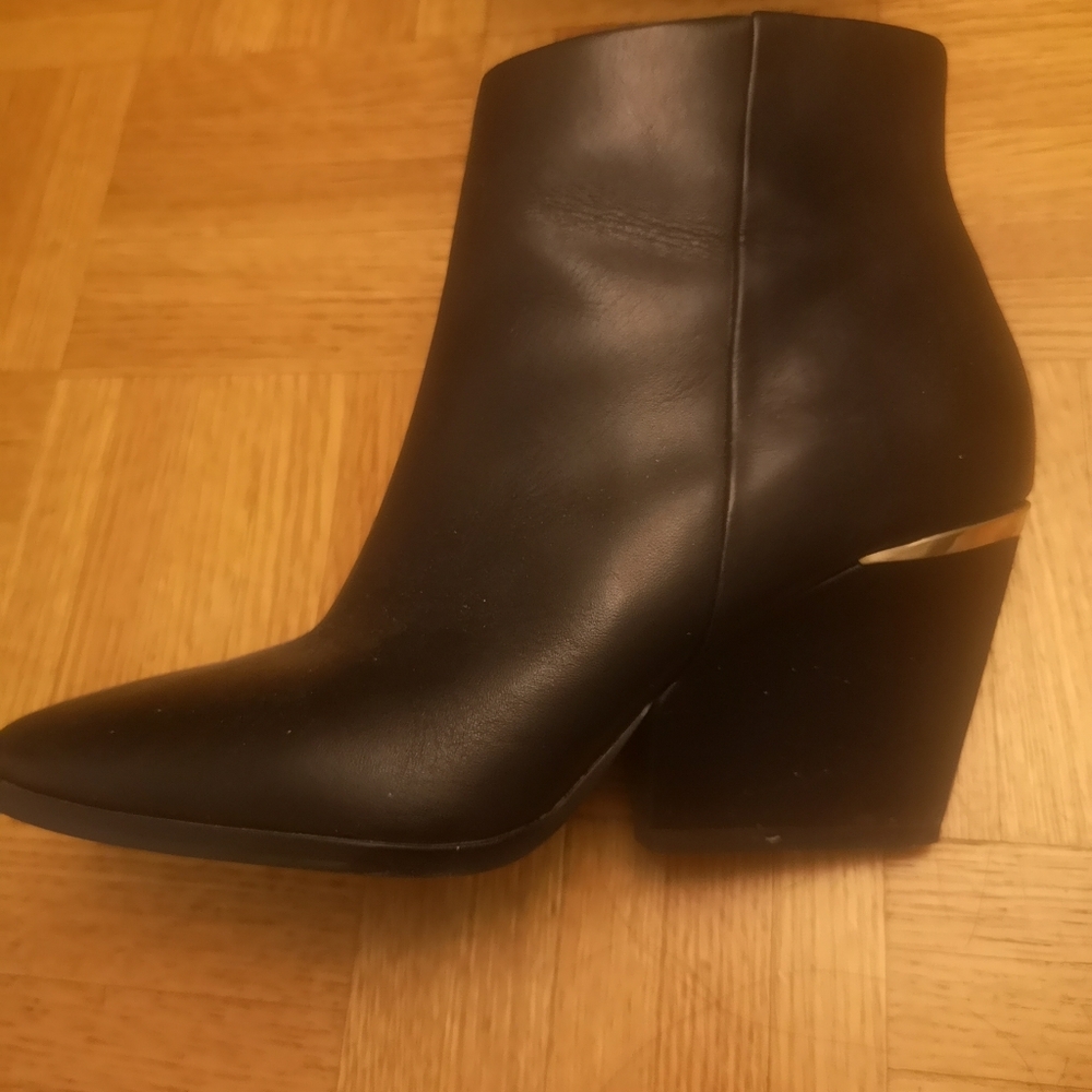 Black and Gold Ankle Boots